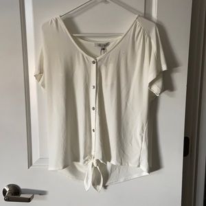 NWT crop button down top